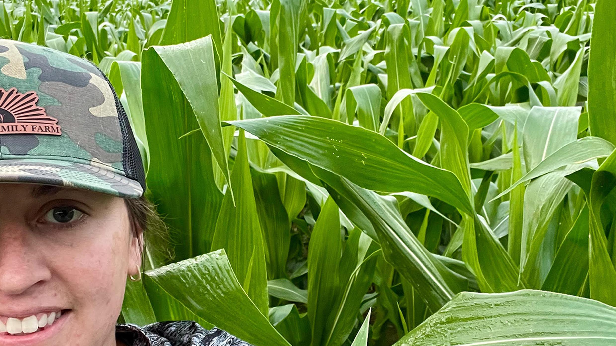 Danielle Goodrich in corn field